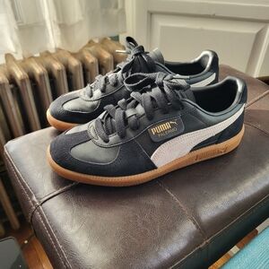 Puma Palermo Black and White Women's Shoes